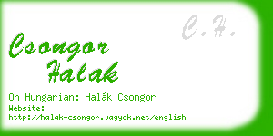 csongor halak business card