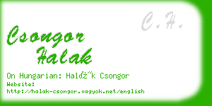 csongor halak business card
